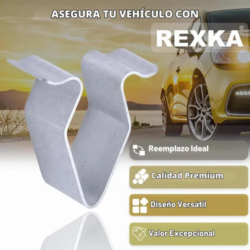 Vista 4 de Rexka Clip de resorte para panel de ajuste metálico, 30 unidades, 0.630 in, compatible con VW Audi 4A0-867-276A 30Pcs