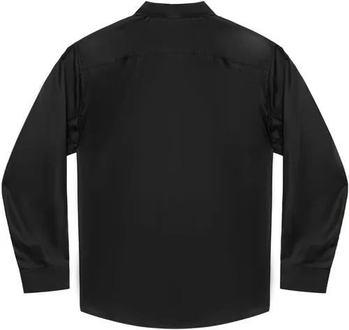 Vista 2 de Double Pump Camisas de vestir grandes y altas para hombre, de manga larga, casuales, de negocios, con botones, de talla XXL (T) a 6XL (T)