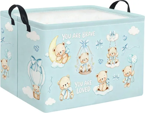 Vista 60 de Cesta rectangular de almacenamiento para bebés y niños, para el hogar, cocina, niñas, lindo contenedor de almacenamiento de juguetes, organizador