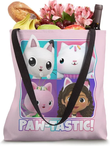 Vista 4 de Gabby's Dollhouse Paw-Tastic Kitty - Bolsa de mano, Blanco, 16 pulgadas