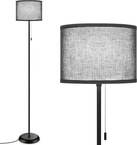 Vista 8 de FOLKSMATE Lámpara de pie para sala de estar, lámpara de pie LED moderna y simple, lámpara alta minimalista para dormitorio, sala de estar, oficina