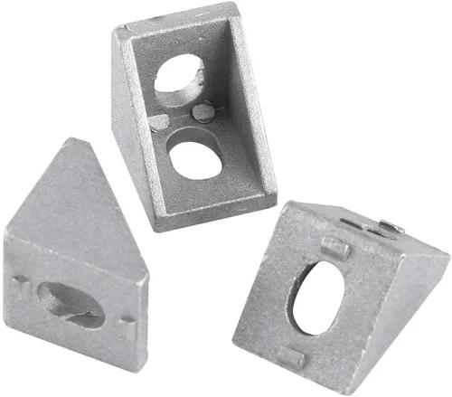 Vista 8 de 10 piezas 2020 soporte de esquina de aleación de aluminio en forma de L en ángulo recto para juntas de sujeción para el hogar Hardware de 0.787 x