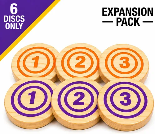 Vista 5 de Rollors Paquete de expansión de juego para patio trasero, discos naranjas y morados