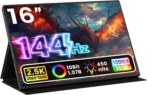 Vista 9 de Upperizon Monitor portátil de 14 pulgadas 4K 3840X2400 100000:1 100% DCI-P3 OLED HDMI USB-C Monitor de viaje para laptop, MacBook, PC, Surface PS5