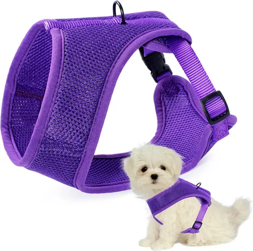 Vista 10 de Mile High Life Arnés para perro, chaleco floral de malla de aire para perros y gatos pequeños de 20 libras, fácil de poner, cierre fácil ajustable