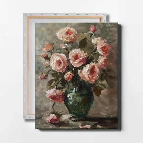Vista 8 de Lauximart Still Life - Arte de pared con diseño de flores vintage en jarrón, arte de pared floral francés vintage, arte de pared de granja, cuadros