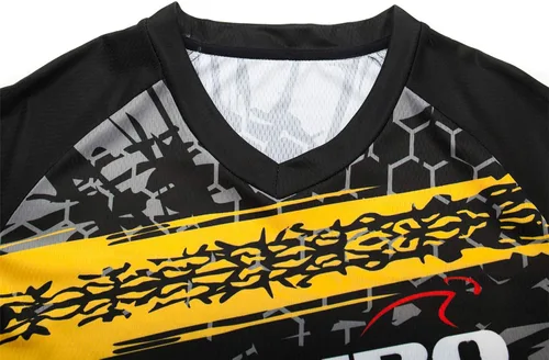 Vista 84 de Hotlion Camiseta de ciclismo para hombre, manga larga, MTB Motocross, ropa de carreras todoterreno
