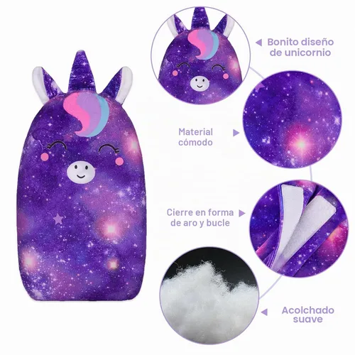 Vista 3 de FIODAY Fundas de cinturón de seguridad de automóvil para niños, almohada de cinturón de seguridad de unicornio, cojín suave para cinturón