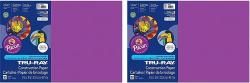 Vista 22 de Tru-Ray® Papel de construcción, 12.0 in x 18.0 in, 50% reciclado, azul atómico, paquete de 50