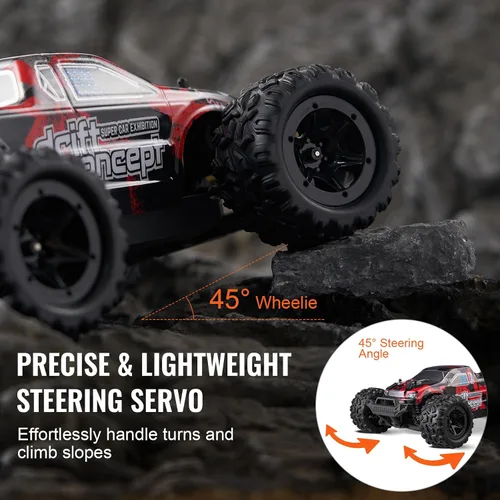 Vista 3 de VEVOR Auto de control remoto a escala 1:18 para adultos, 22.4 mi/h de alta velocidad, todo terreno, impermeable, IPX4, eléctrico, 4WD, todoterreno