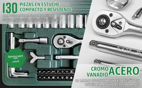 Vista 3 de Mannesmann Brüder - Juego de enchufes (130 piezas) M29166