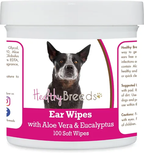 Vista 188 de Healthy Breeds Affenpinscher Toallitas de limpieza de oídos con aloe y eucalipto para perros, 100
