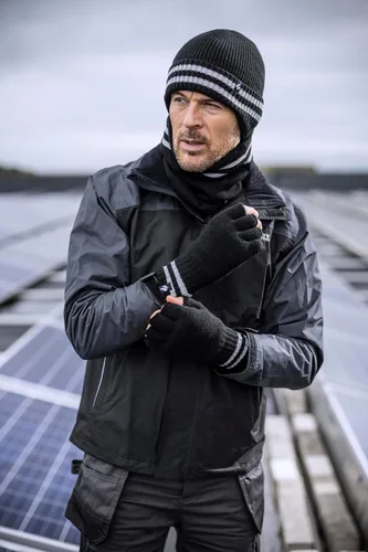 Vista 4 de Heat Holders Guantes de trabajo sin dedos para hombre, con aislamiento y acanalados, guantes de trabajo de invierno