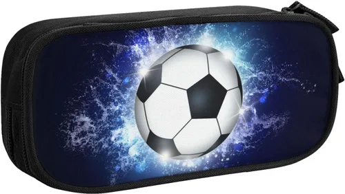 Vista 10 de Estuche para lápices de baloncesto para niños y niñas, estuche negro fresco de alta capacidad con cremalleras, caja de lápices deportiva