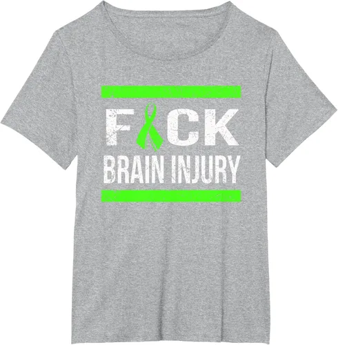 Vista 71 de Apoyo Daño cerebral Concienciación T Shirt, mujer L, Asphalt Negro