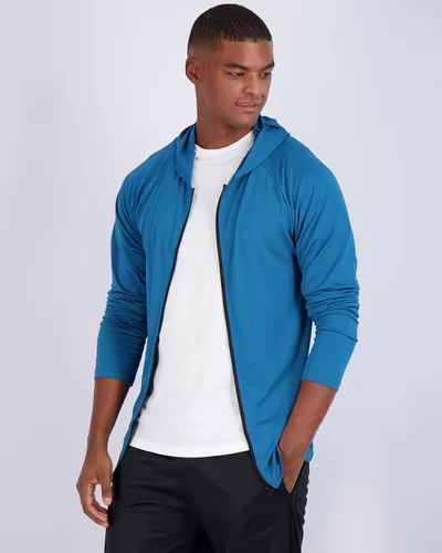 Vista 3 de Real Essentials Paquete de 3 sudadera con capucha y chaqueta de manga larga con cremallera completa para hombre