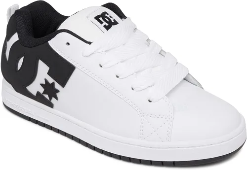 Vista 2 de DC Court Graffik - Tenis bajos informales de skate para hombre, Blanco/Negro/Negro