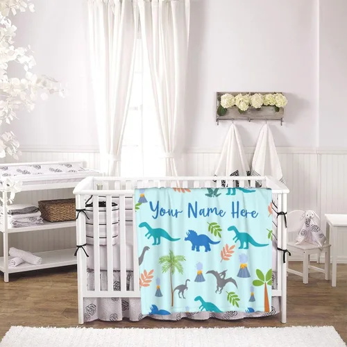 Vista 3 de Mantas de bebé personalizadas con nombre para niños, manta personalizada con nombre para bebés, recién nacidos y niños