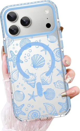 Vista 42 de OOK Funda magnética transparente para iPhone 17, lindo encaje floral negro Encaje Negro Floral