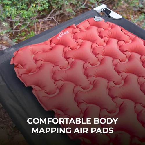 Vista 4 de Teton Altos - Colchoneta inflable aislada para dormir, para camping, mochilero, senderismo, económica y duradera