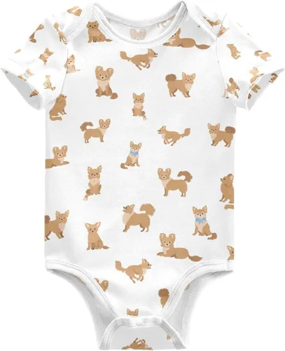 Vista 17 de vvfelixl Bodies para bebé niña negro Pug blanco manga corta algodón ropa de bebé para niñas 0-24 meses Multi1