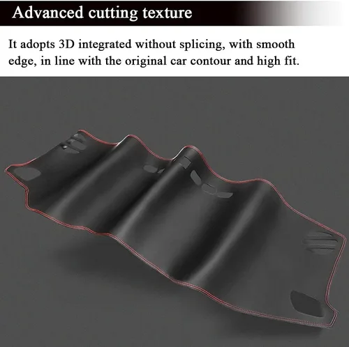 Vista 3 de Rifoda para Toyota Corolla Alfombrilla para Salpicadero Compatible con Corolla 2022 2021 2020 2019 Material de Cuero con Costuras Negras