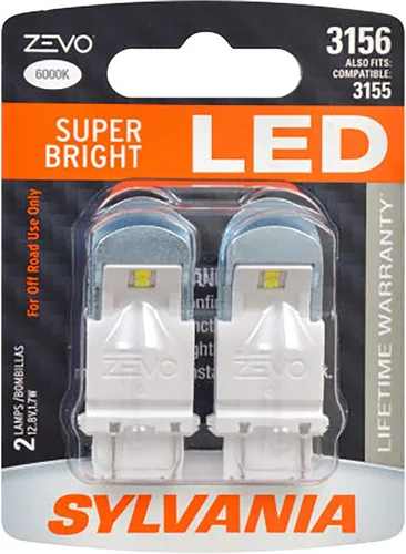 Vista 10 de Sylvania Zevo 3156 Bombilla LED (2 unidades), color rojo, Ambar