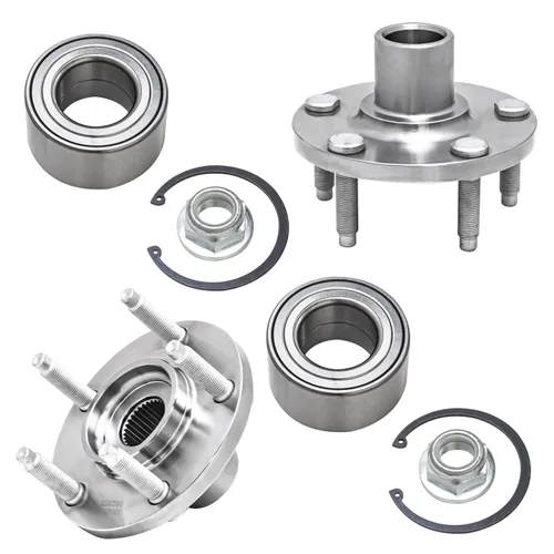 Vista 15 de Detroit Axle - Cojinete de rueda delantera y cojinete de rueda trasera para Honda Civic 1992-2000, Civic Del Sol 1993-1997, 4 lengüetas no ABS 1992