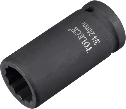 Vista 13 de uxcell Enchufe de impacto profundo de 0.669 in y 12 puntos de 3/4 pulgadas, acero CR-MO 3.071 in de longitud, tamaños métricos