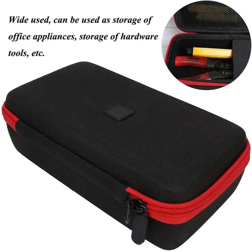 Vista 3 de Caja de herramientas Caja de almacenamiento portátil Negro EVA Hard Shell Hardware Bolsa de almacenamiento de herramientas