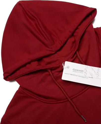Vista 5 de COOFANDY - Sudadera larga con capucha para hombre, diseño hip hop tipo capa, de mezcla de algodón