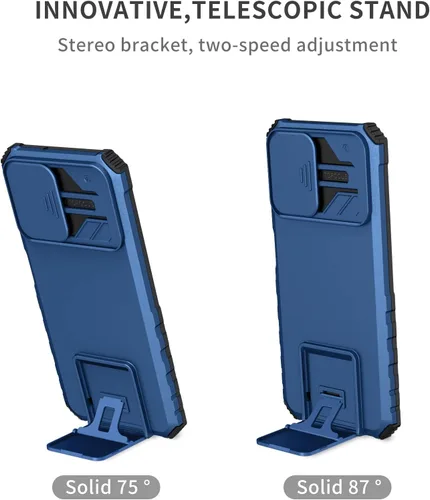 Vista 8 de Asuwish Funda de teléfono para Samsung Galaxy A03s versión de EE. UU. 5G 2022 con protector de pantalla y cubierta deslizante para cámara