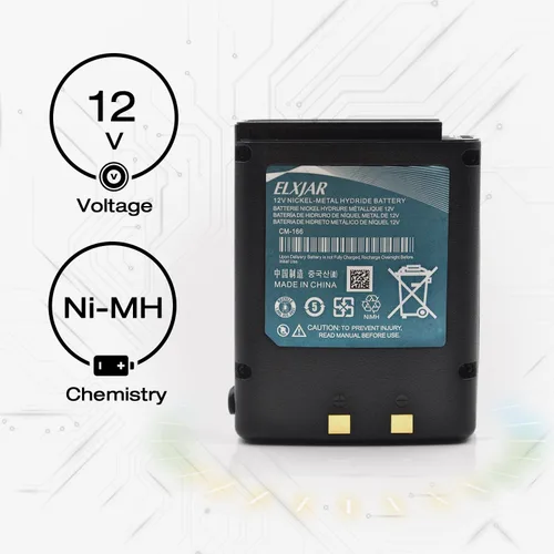 Vista 2 de Paquete de 2 baterías Ni-MH de 12 V 1000 mAh para Icom IC-A3, IC-A22