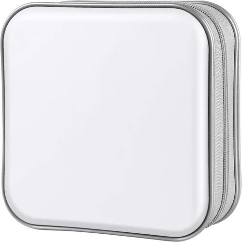 Vista 19 de Siveit Estuche para CD, Capacidad para 40 CD/DVD, Cartera Portadora de Estuches de Plástico Duro para Discos DVD, Carpeta de Almacenamiento