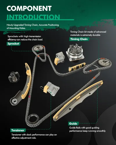 Vista 3 de SCITOO Kit de cadena de distribución Bomba de agua TK3042, AW9426 para Nissan Frontier/NV1500 / NV2500 12, para Nissan NV3500 12, para Nissan