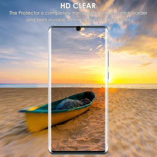 Vista 5 de Protector de pantalla para P30 Pro [3 unidades], juego de vidrio templado UV, cobertura de borde a borde, tacto sensible, resistente a los arañazos