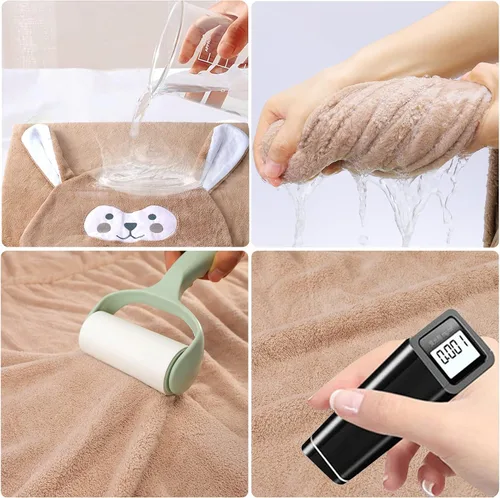 Vista 4 de Visen Toalla con capucha de alta calidad para niños, toalla de baño para niños de tamaño grande de 28 x 55 pulgadas, toalla con capucha ultrasuave