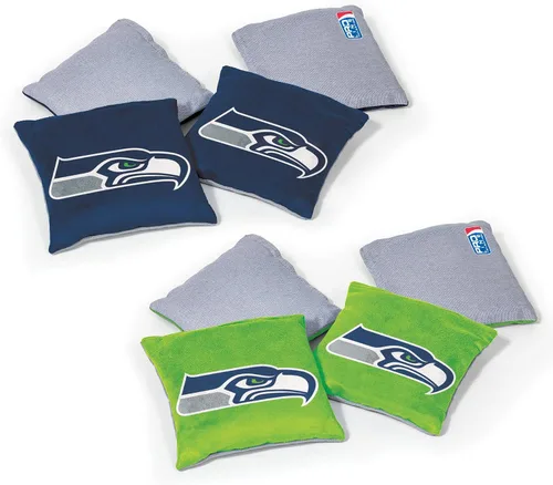 Vista 25 de Wild Sports - Bolsas de frijoles de doble cara de fútbol americano profesional de la NFL, 8 unidades, bolsas de lanzamiento de primera calidad