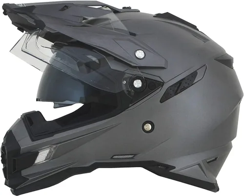 Vista 8 de GMAX FX-41DS - Casco de motocicleta unisex para adultos, estilo de máscara completa, M, Gris escarcha