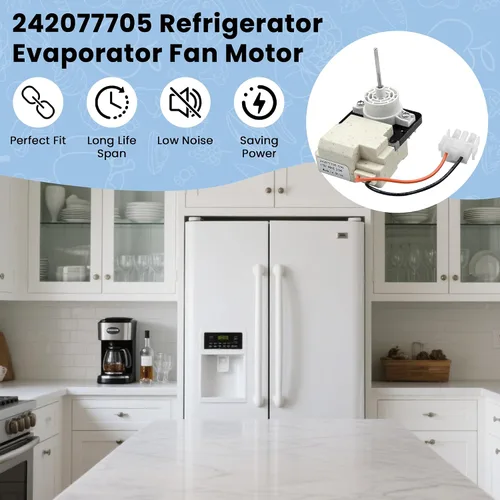 Vista 6 de AMI PARTS 242077702 242077705 Motor de ventilador evaporador Compatible con Frigi.daire Ken.More CROS.Ley Reemplaza FDQC18EL4F 242077701 5304514392
