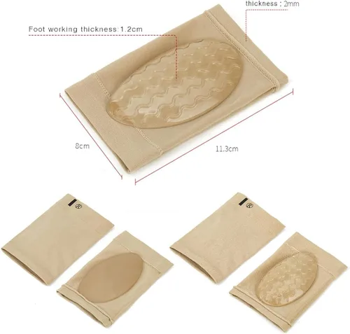 Vista 2 de 2 fundas de soporte de arco, soporte de arco de compresión, mangas acolchadas para pies de gel, mangas de soporte de arco de compresión para pies