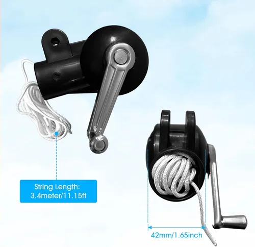 Vista 3 de Accesorios para sombrilla de patio, piezas de repuesto de paraguas para exteriores, piezas de soporte resistente, repuesto para patio Manivela