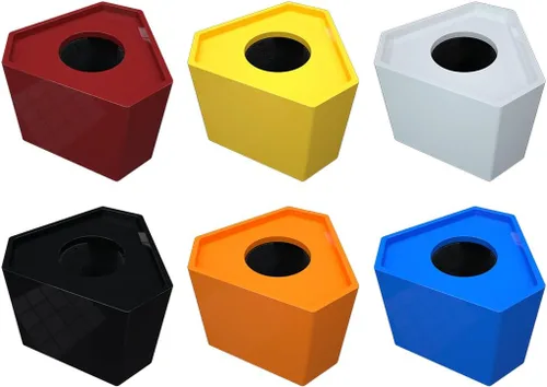 Vista 3 de Caja de micrófono personalizada Logo personalizado Cubo Hexágono micrófono bandera (negro)