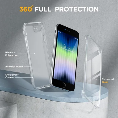 Vista 165 de Miracase Serie de vidrio para iPhone 11 de 6.1 pulgadas, funda protectora de cuerpo completo resistente mejorada con protector de pantalla de vidrio