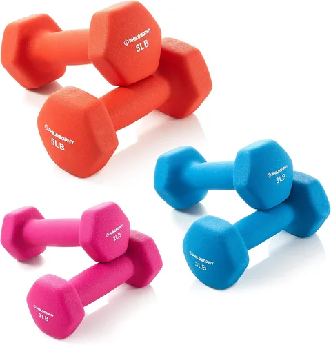 Vista 3 de Philosophy Gym - Mancuernas de neopreno con soporte (6 unidades)