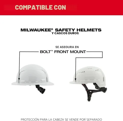 Vista 6 de Milwaukee 48-73-1410 Visera para ojos con lente transparente de doble recubrimiento, negro/blanco