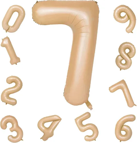 Vista 279 de Globo negro del número 0 para niñas y niños, 40 pulgadas, grande, número 0-9, de papel de aluminio, de Mylar para helio, juego de globos digitales