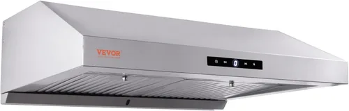 Vista 9 de VEVOR Campana extractora para debajo del gabinete, filtro permanente de acero inoxidable con motores duales, ventilación de estufa de cocina de 30