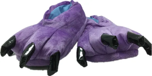 Vista 52 de Zapatos de casa cálidos de felpa con pies de animales para disfraz