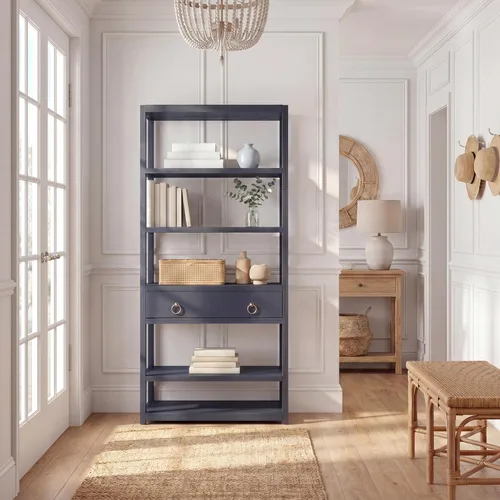 Vista 13 de Safavieh Home Collection Johni Antique White and Gold - Caja de almacenamiento con 5 estantes Antiguo/blanco
